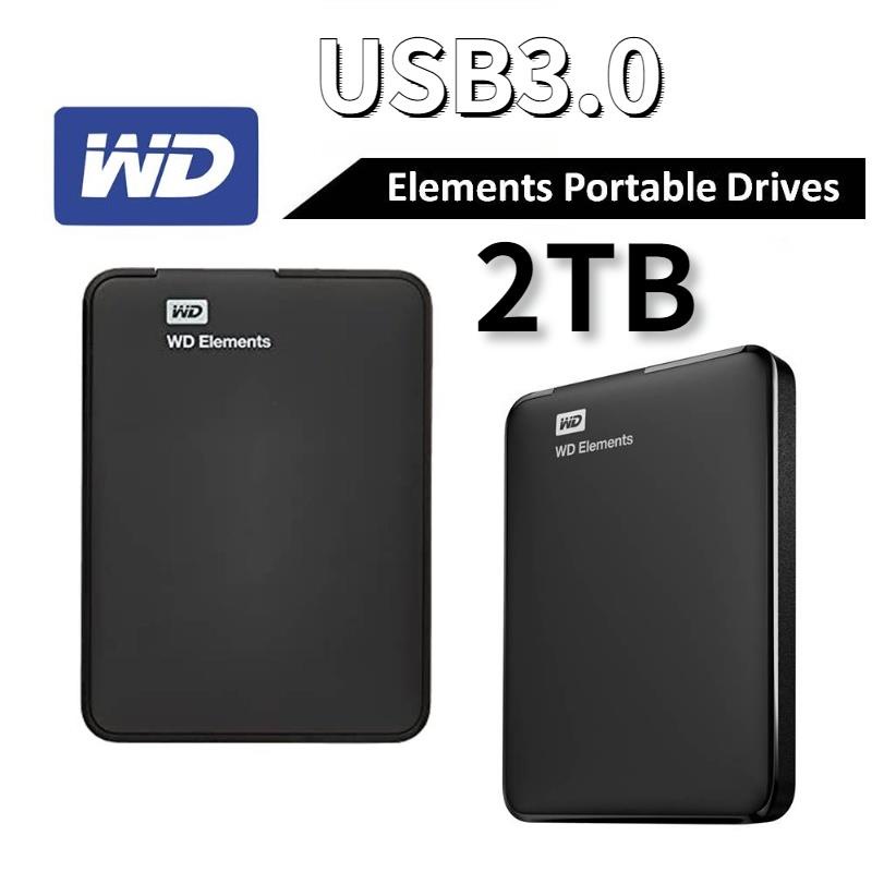 Jual 【Original】Wd Elements Western Digital 1Tb/2Tb Portable External Hard Drive With Usb 3.0 Formatted Ntfs For Windows® | Shopee Indonesia
