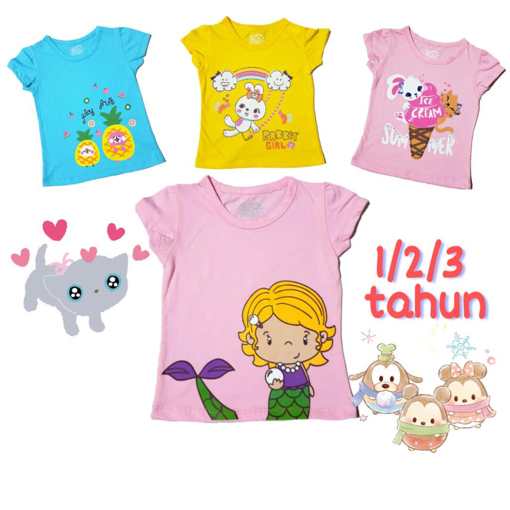Kaos Baby Kaos Anak girl 13 tahun murah kids junction Shopee Indonesia