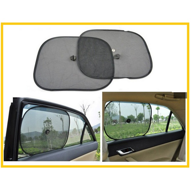2Pcs Tabir Surya Jendela Mobil 44x36cm Sun Shade Pelindung Kaca Anti