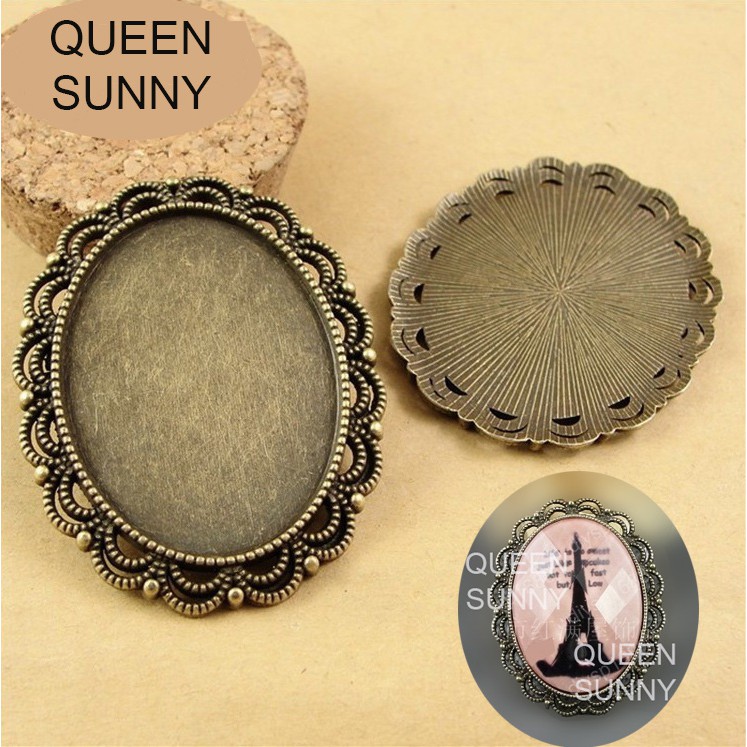 Frame Cabochon Fit 3x4CM Cangkang Sulam Bezel Bahan Craft Cameo CKG79