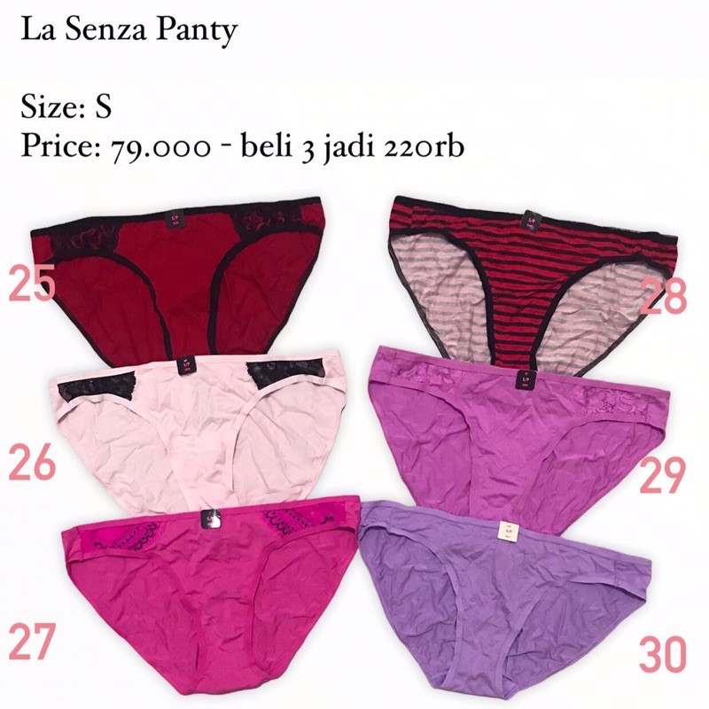 Jual (SIZE S) LA SENZA BANYAK MODEL ORIGINAL MURAH Panties Hipster