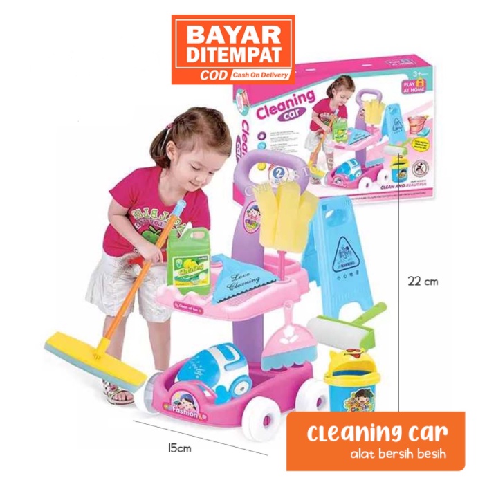 Jual Mainan Anak Perempuan Alat Kebersihan Rumah / Cleaning Car Mini / Maenan Anak Perempuan Cleaning Tool Set | Shopee Indonesia