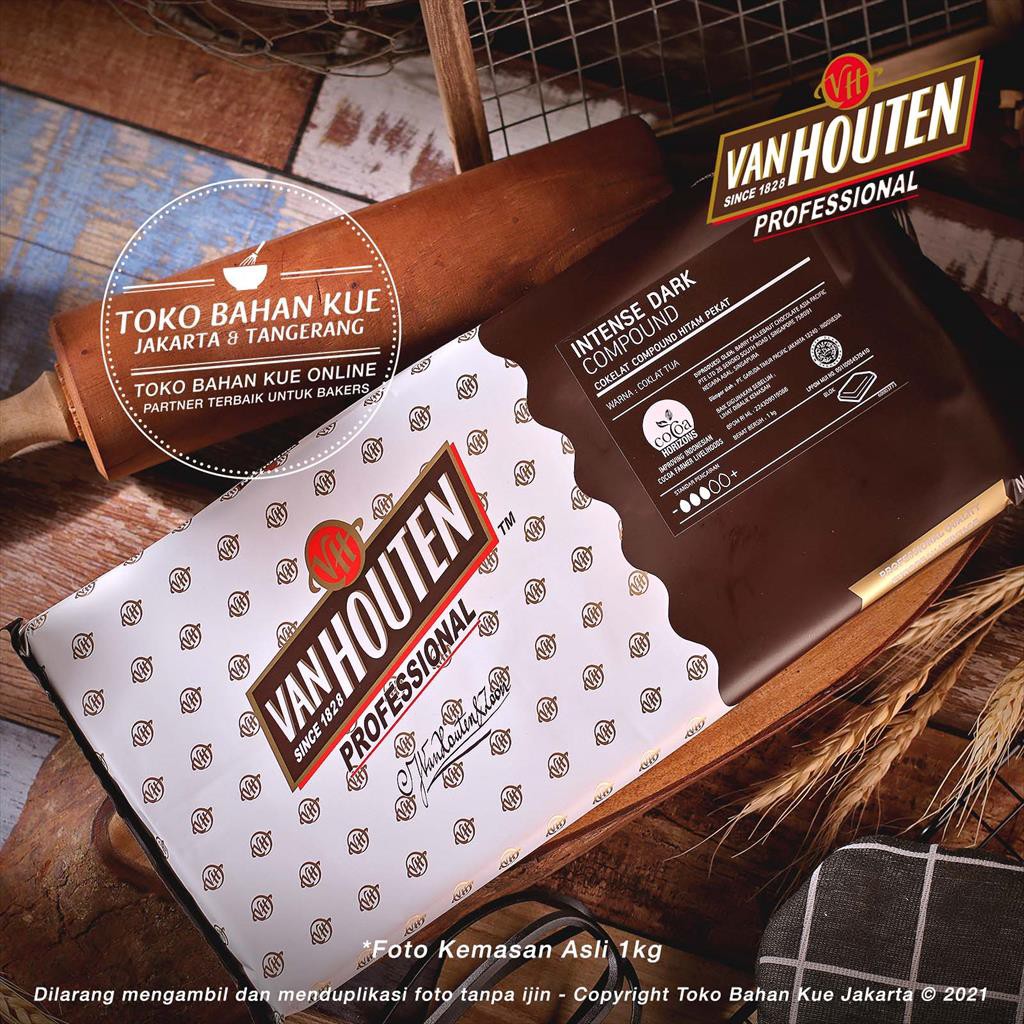 Jual Van Houten-Chocolate Compound Intense Dark 1Kg Cokelat Batang Coklat | Shopee Indonesia