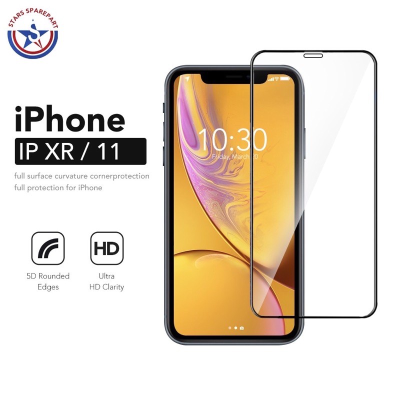 Jual Tempered Glass 9D Iphone Xr Fullcover Premium Glass Full Screen | Shopee Indonesia