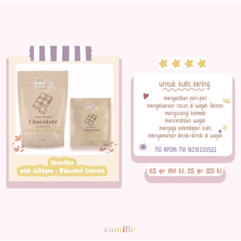 Jual (Ready) Langsung Kirim! Masker Camille Chocolate (Free Gift) | Shopee Indonesia