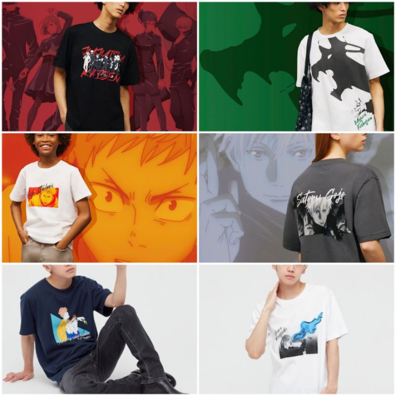 Uniqlo x Jujutsu Kaisen BATCH 2 Anime & Manga TShirts [READY] Shopee
