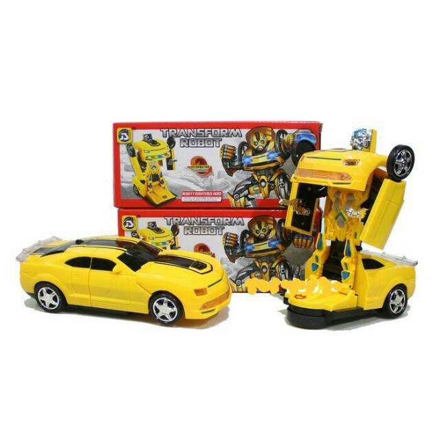 Jual Mainan Anak Robot Transformers Bumb And Go Automatic Transform | Shopee Indonesia