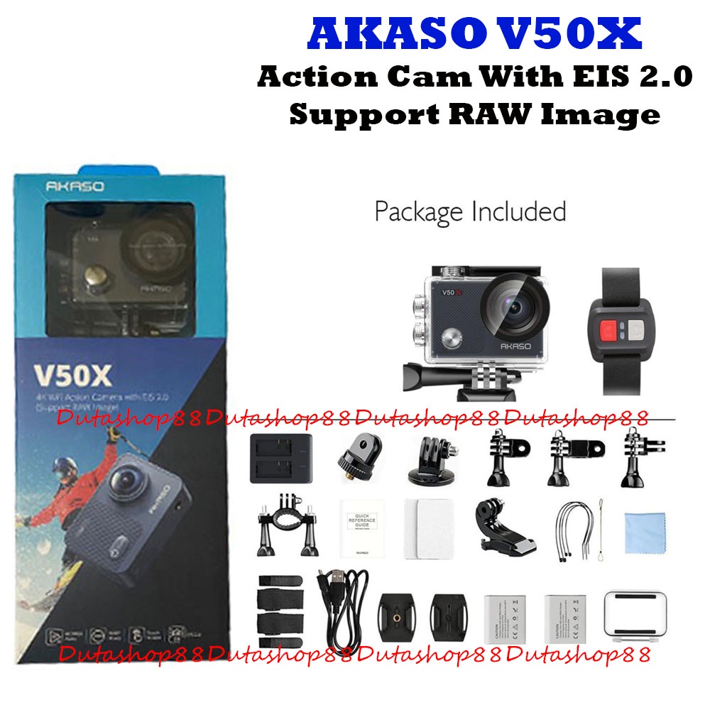 Jual AKASO V50X ACTION CAMERA FULL HD 4K EIS WIRELESS CAM Shopee