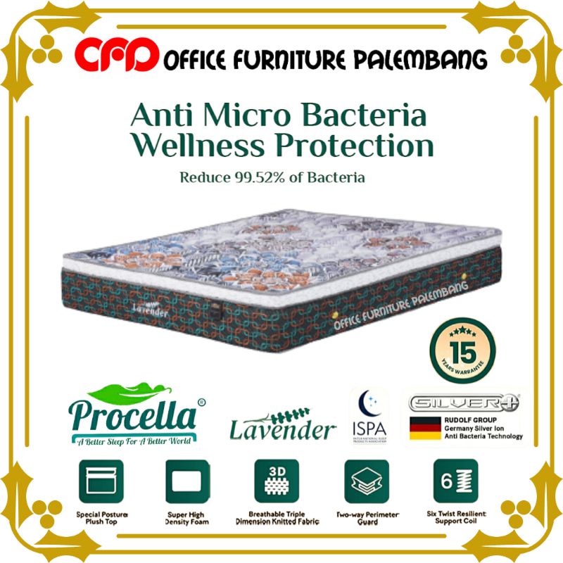 Jual matras springbed procella relax lavender kasur spring bed anti
