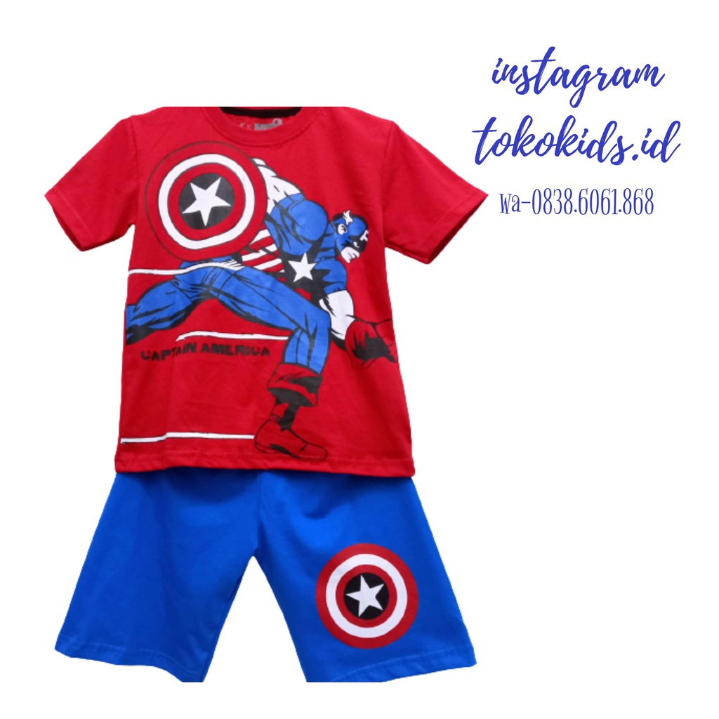 Jual Setelan anak lakilaki CAPTAIN AMERICA usia 16 tahun Indonesia