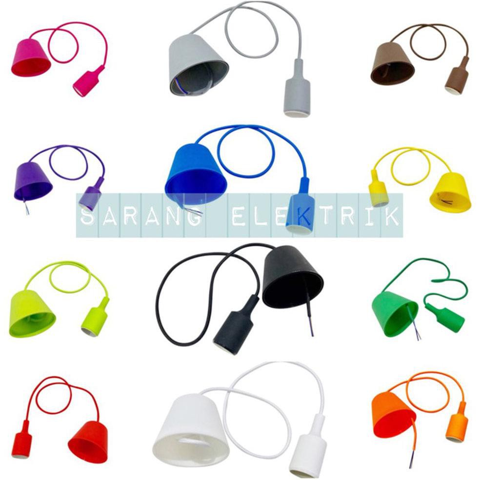 Jual Promo Kap Fitting Lampu Gantung Bohlam E27 Dekorasi Hias Kamar &amp; Cafe  &amp; Dapur - UNGU Indonesia|Shopee Indonesia