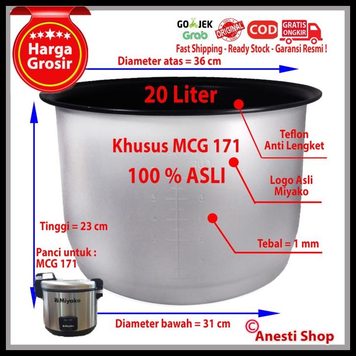 Jual Inner Pot Magic Com Rice Cooker Miyako 20 Liter Mcg171 100 Ori