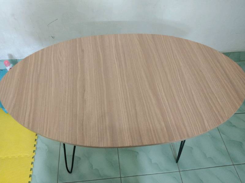 soffbord valnöt mio Jual Meja Tamu Oval Aks05 Indonesia|Shopee Indonesia