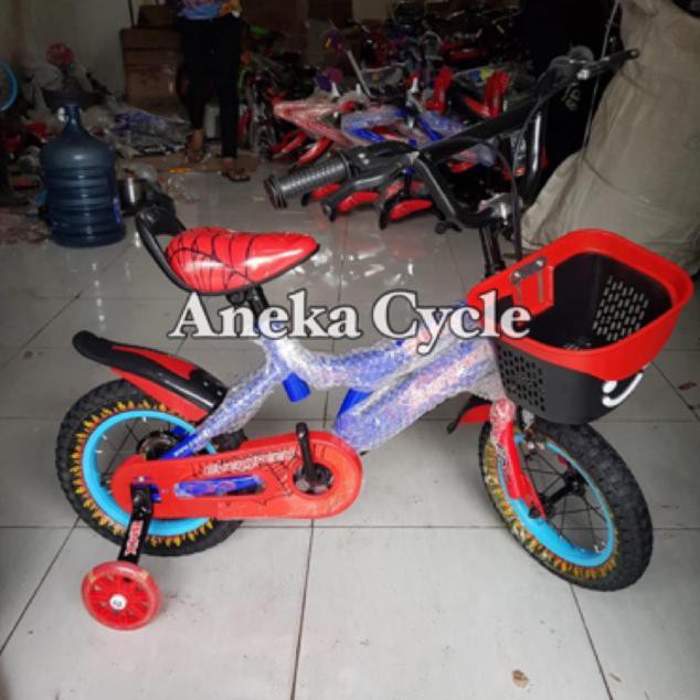 Sepeda Anak Roda Empat Bmx Evergreen Spiderman 12 Sepeda Roda Empat