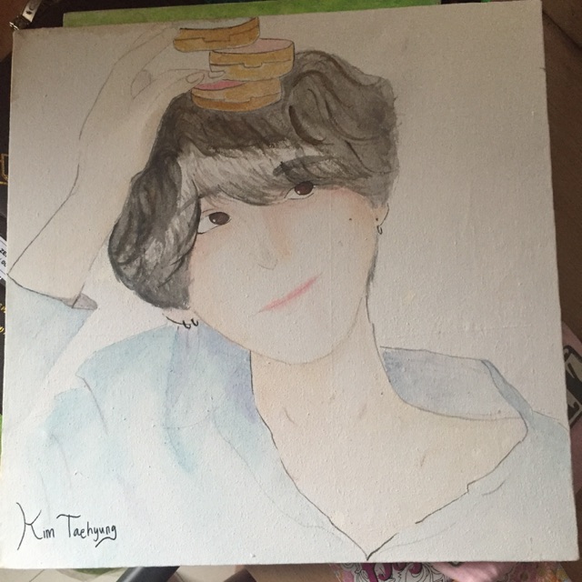 Jual Lukisan Kim Taehyung Handmade Indonesia|Shopee Indonesia 640_x_640_jpg