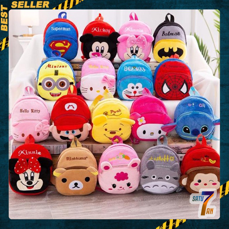Satu7an T76 TAS RANSEL ANAKANAK KARAKTER KARTUN TAS PUNGGUNG TAS