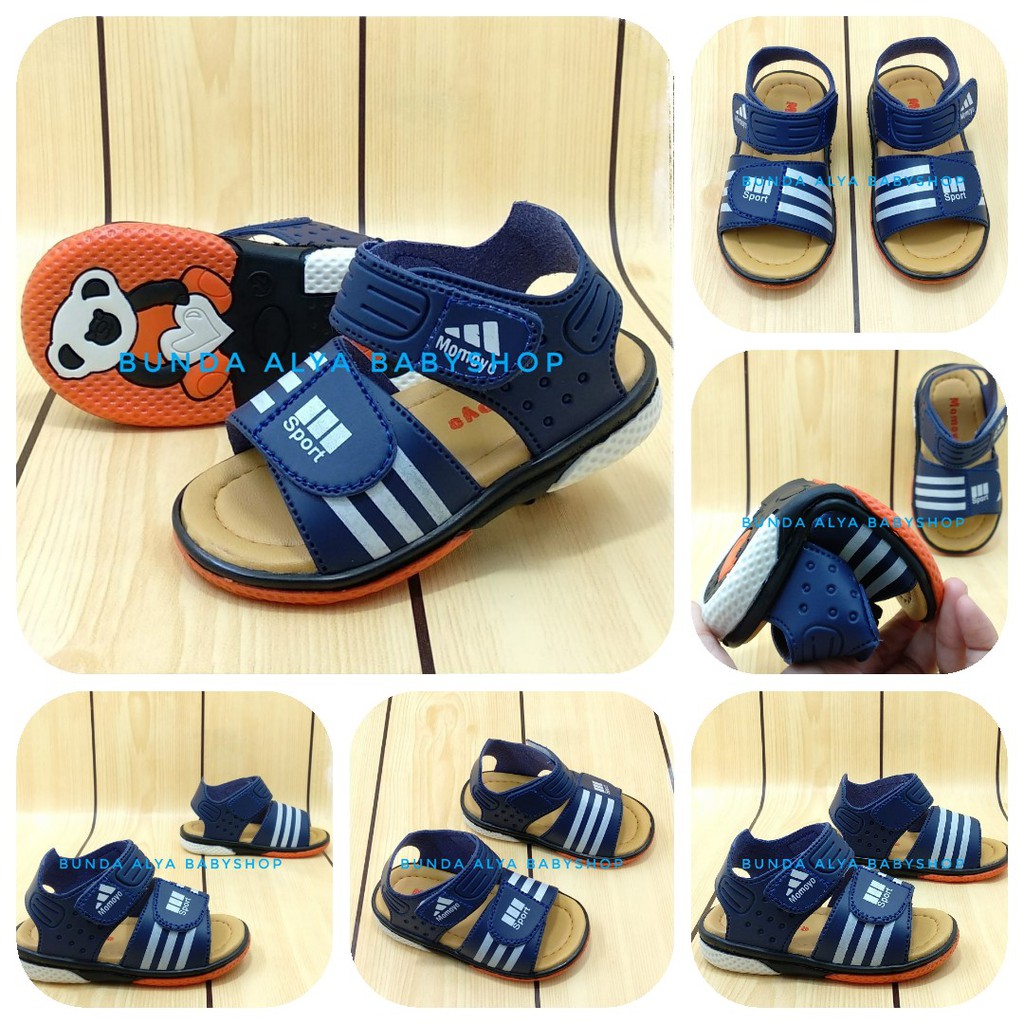 Sepatu Sendal Anak Usia 6 Bulan 1 Tahun Size 22 25 Karet NAVY