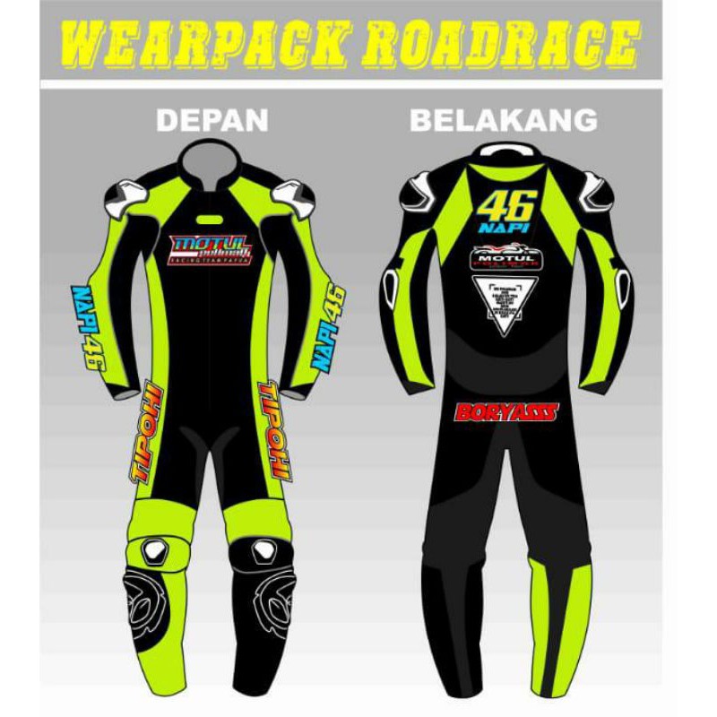 Jual Free Design.! Wearpack Balap Roadrace Dewasa Dan Anak Anak Touring Bukan Baju Cross | Shopee Indonesia