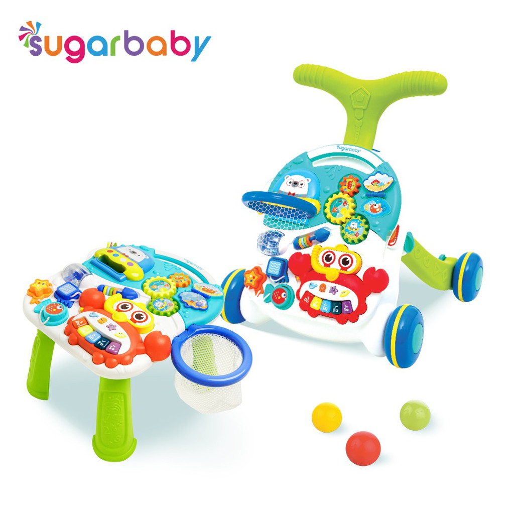 Jual Sugar Baby 10IN1 Premium Activity Walker & Table Coco Basketball