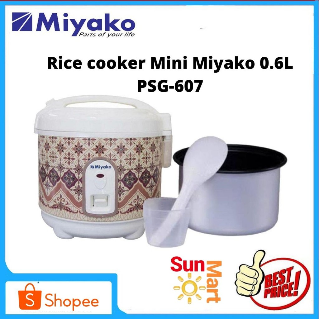 Rice cooker Mini Miyako 0.6L HANYA UNTUK MEMASAK PSG607 murah Shopee