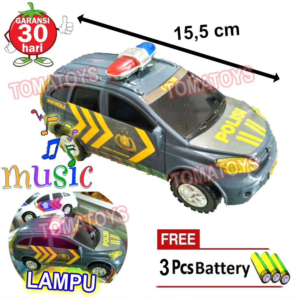Jual Tomatoys Mainan Anak Mobil Mobilan Bump And Go Polisi Indonesia Polantas Patroli + Free 3 Baterai | Shopee Indonesia