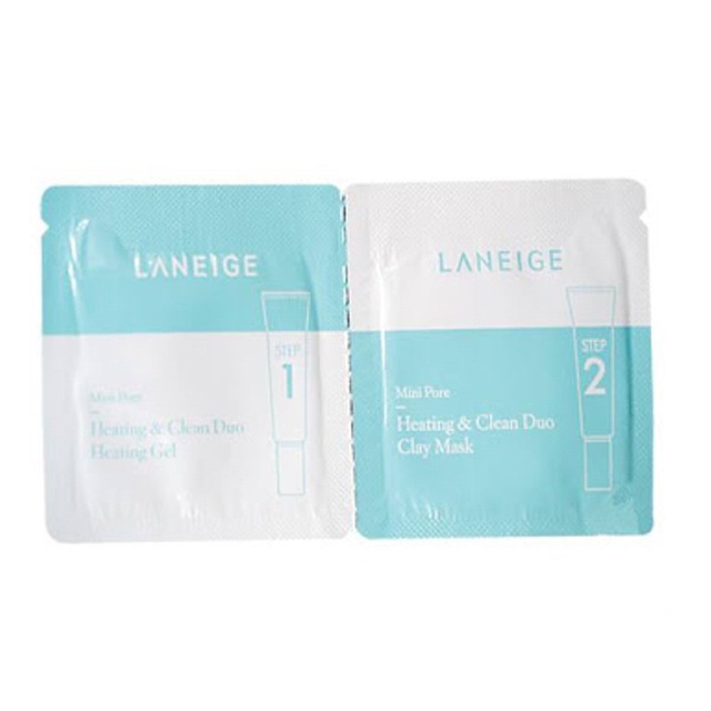 Jual LANEIGE MINI PORE HEATING & CLEAN DUO 2 ITEMS ( HEATING GEL + CLAY