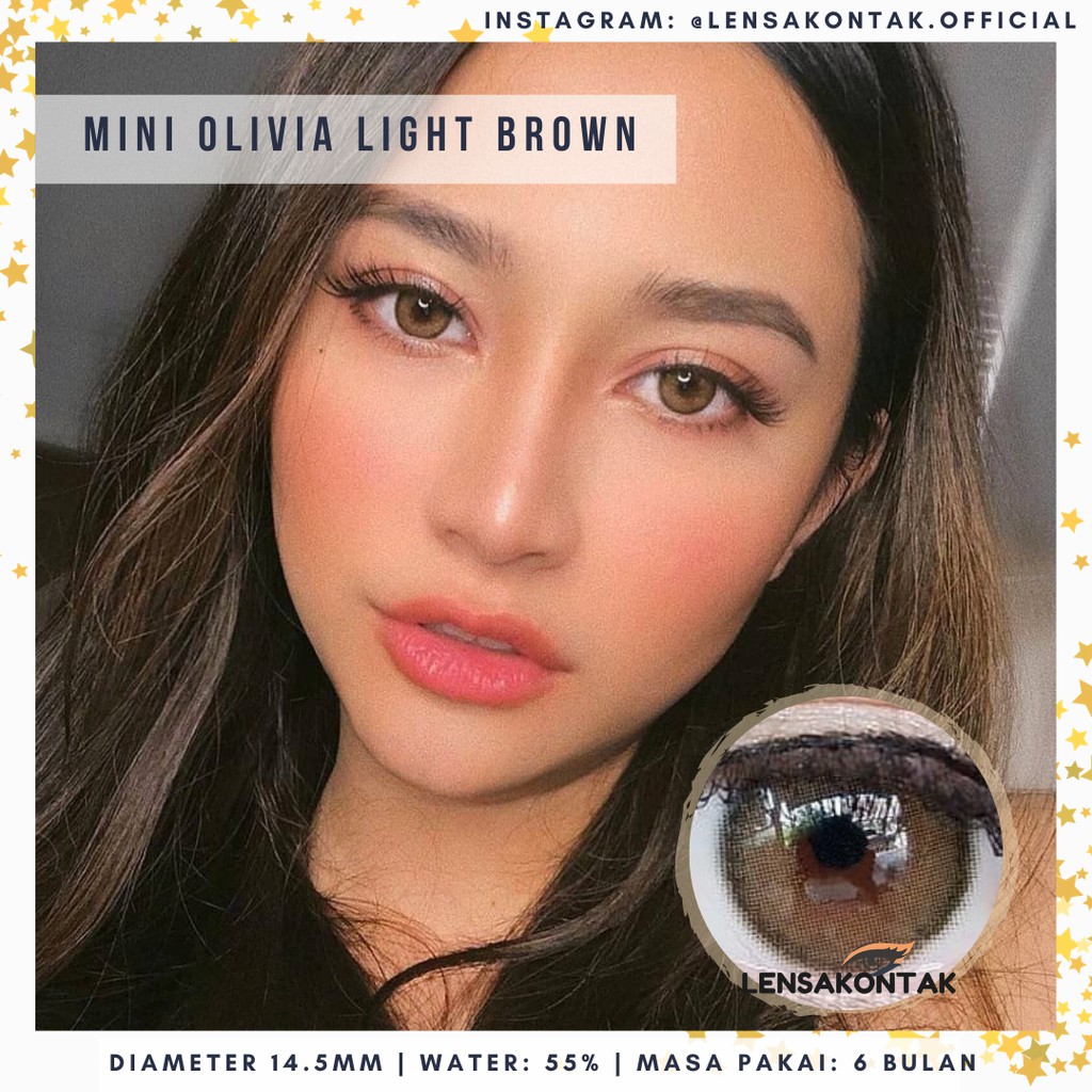 Jual [Bisa Cod] Softlens Kitty Kawaii Mini Olivia Light Brown / Coklat Terang | Shopee Indonesia