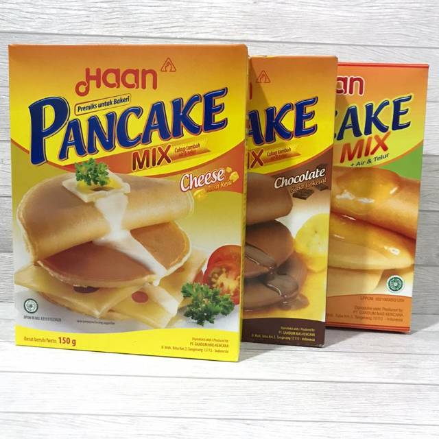 Tepung Premiks Haan Pancake Vanilla Coklat Keju Shopee Indonesia