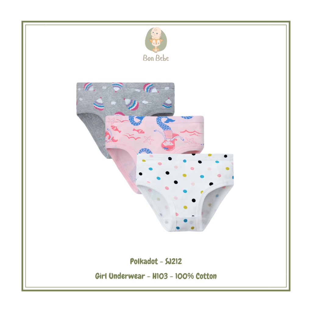 Jual Bon Bebe - Kids Underwear 3Pcs Set | Celana Dalam Bayi Anak Perempuan| Baby Girl Brief | Shopee Indonesia