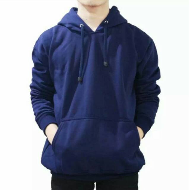 SWEATER HOODIE WARNA NAVY UKURAN M/L/XL/XXL Shopee Indonesia