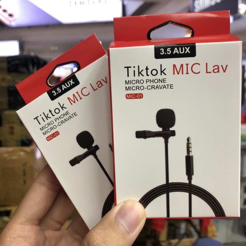 Jual Mic Clip on TikTok Lav 3.5mm aux Mic jepit Shopee Indonesia