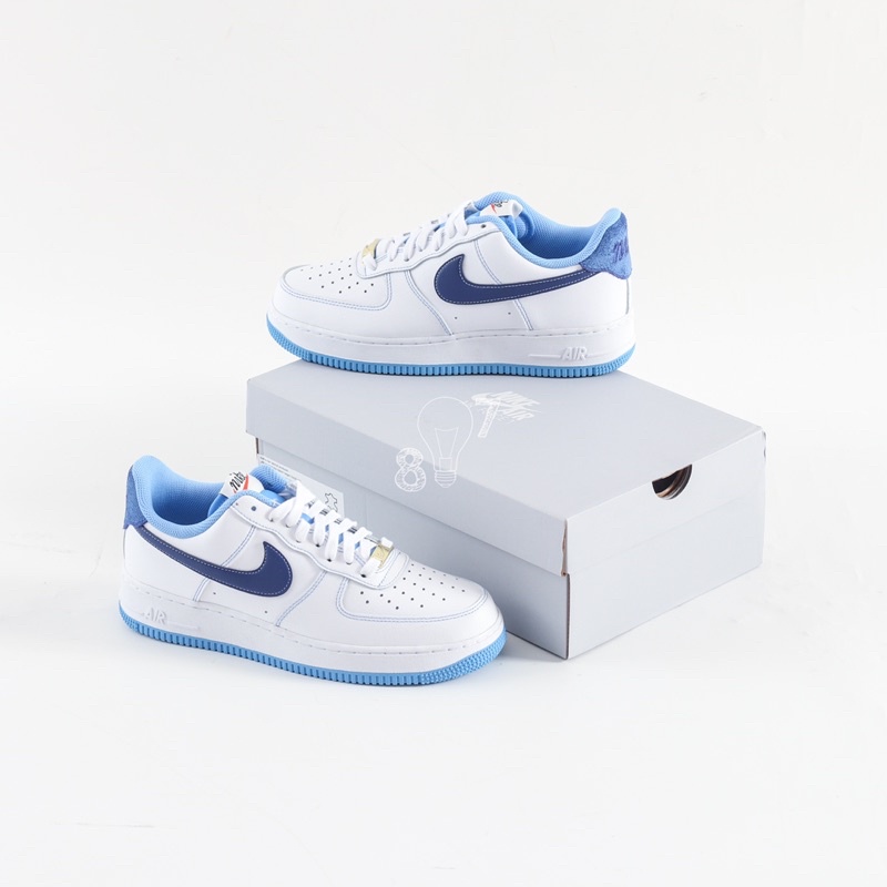 Jual Air Force 1 Low First Use White University Blue | Shopee Indonesia