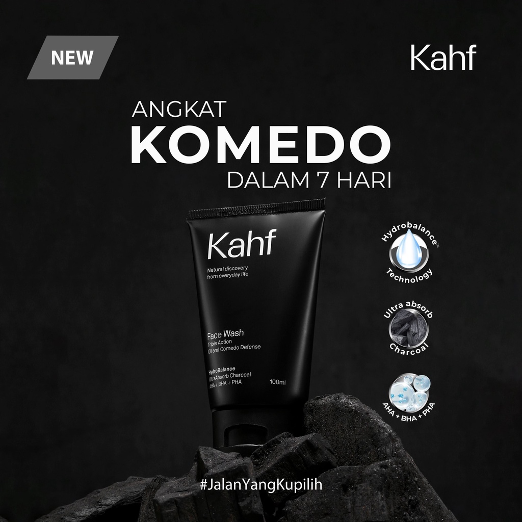 Jual KAHF Hitam Sabun Wajah Masker dan Peeler Triple Action Oil and