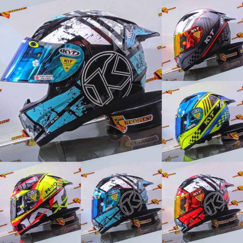 Jual Helm full face KYT R10 Original modif (PAKET GANTENG) Shopee