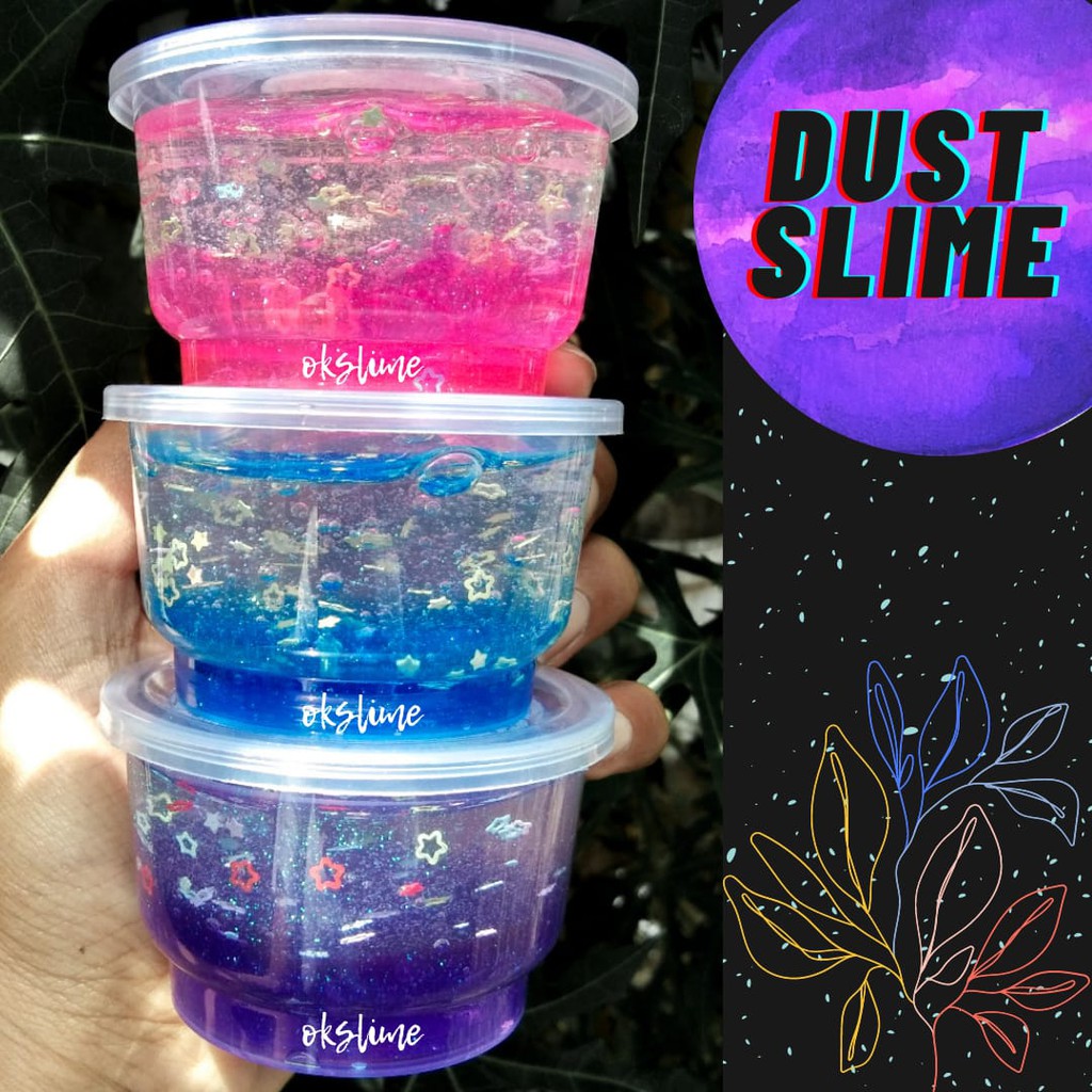 Jual DUST GLITTER SLIME 100cc clear slime bening okslime Shopee Indonesia