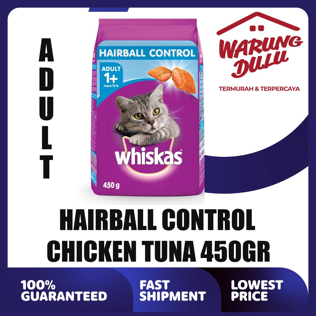 Jual WHISKAS HAIRBALL CONTROL / CHICKEN TUNA 450GR Shopee Indonesia
