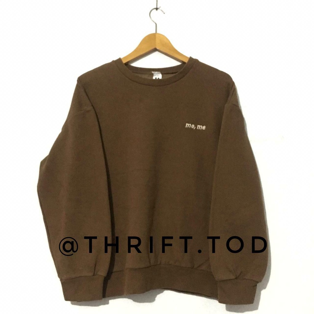 Jual Sweater Coklat Oversize Oot Korea | Shopee Indonesia