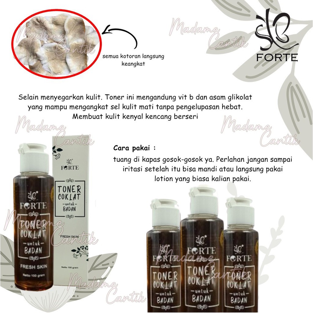 Jual ✿ Madame ✿ Syb Toner Badan By Syb Coklat Red Jelly Aha Skinboost Forte Toner Original Bpom | Shopee Indonesia