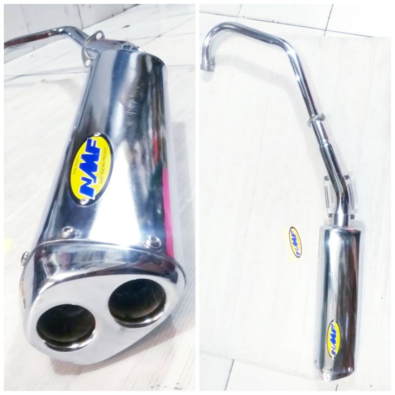 knalpot Racing Chrome Suzuki Thunder 125 Knalpot 2 Lubang Chrome Suzuki  Thunder 125 By NMF | Shopee Indonesia