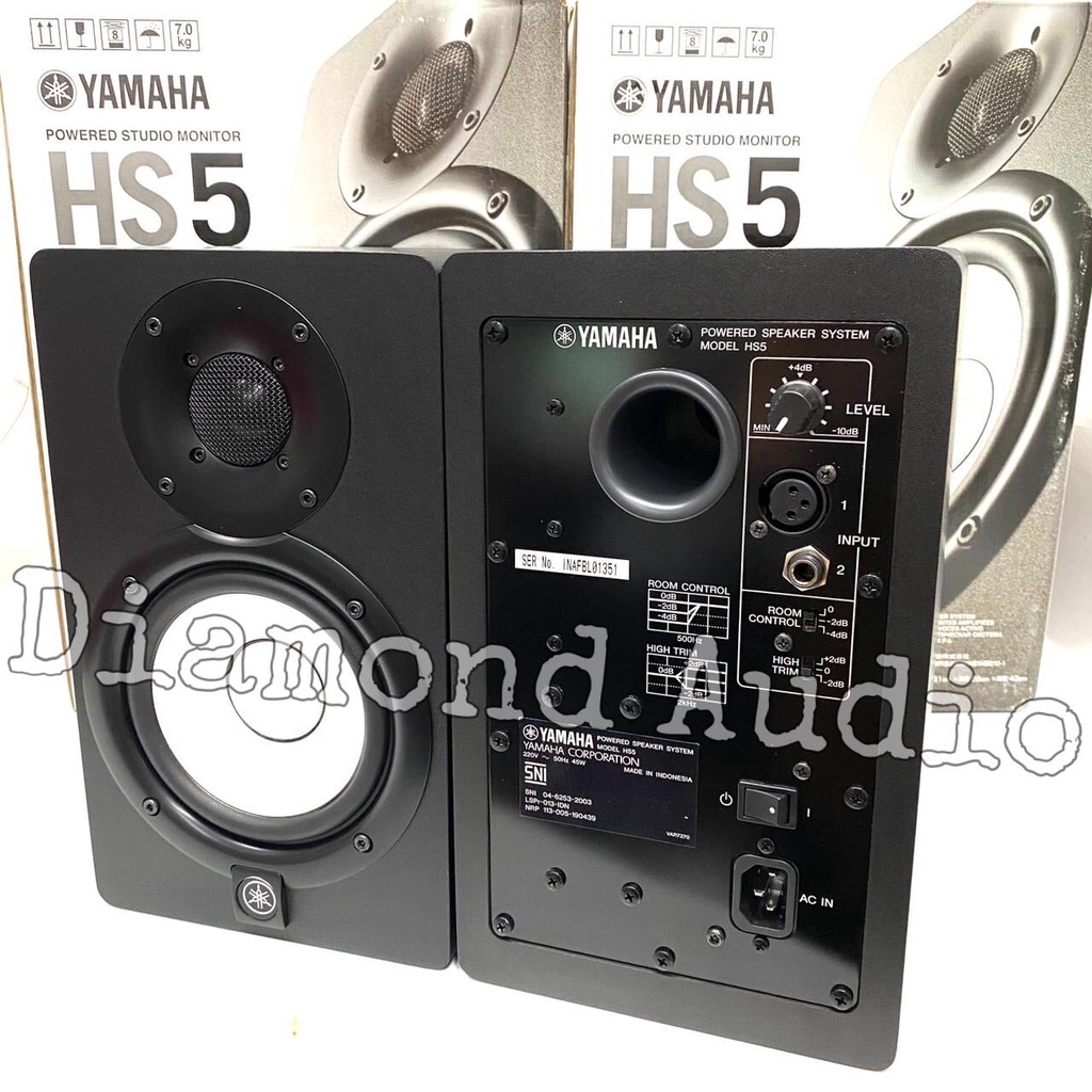 Jual Speaker Monitor Yamaha Hs5 Hitam ( 2 Pcs ) Original Active Hs 5