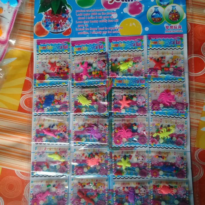 Jual Waterbeads / Hydrogel Multicolor / Water Beads Mainan Anak Animal Rendaman/ Bola Kecil Rendeman | Shopee Indonesia