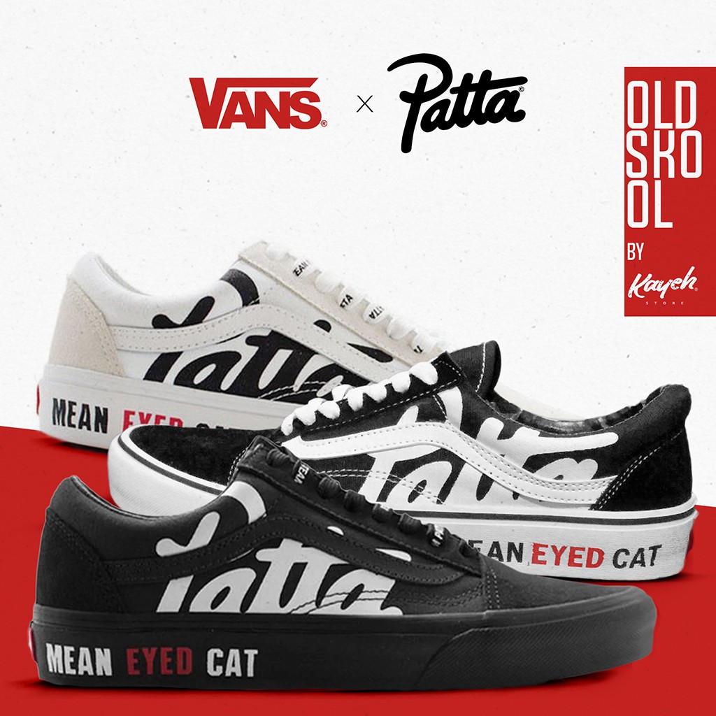 [GRADE ORIGINAL] SEPATU VANS OLDSKOOL PATTA MEAN EYED CAT (IMPORT
