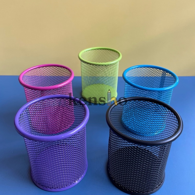 Jual KENSHO Pen Stand Besi Bulat / Pen Holder / Pen Organizer / Tempat Pen / Pen Stand Warna