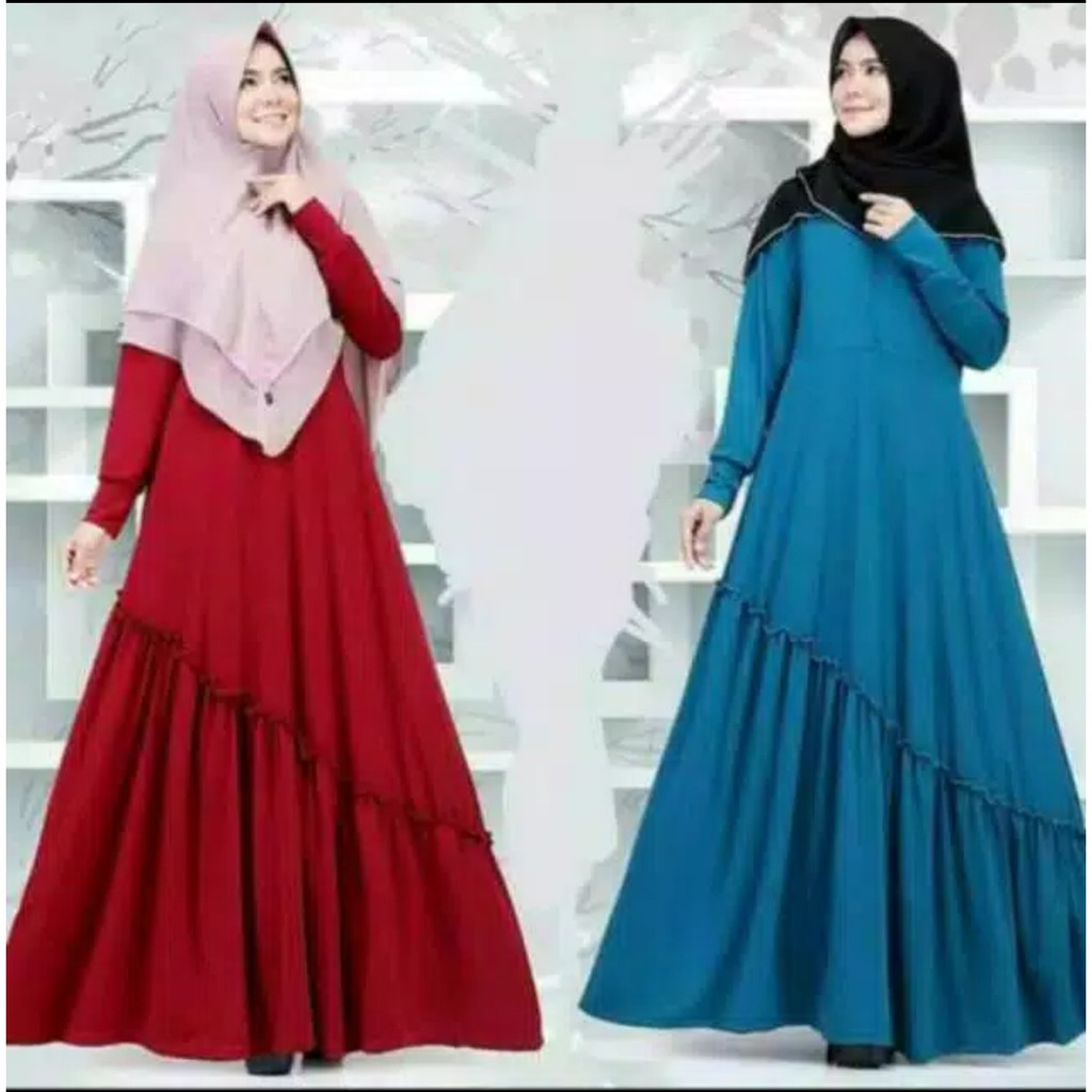 Jual GAMIS JERSEY REMPEL MIRING (1KG=3PC) I AUDREY