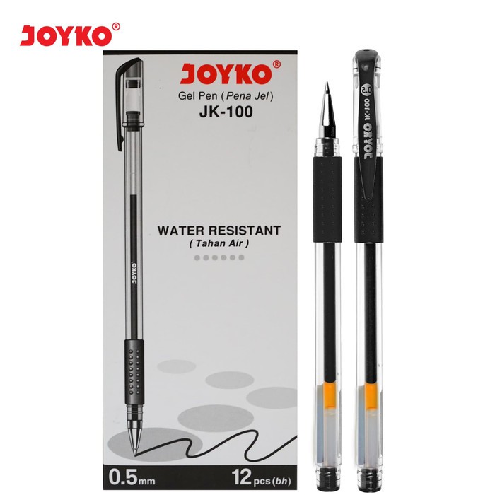 Jual Ballpoint Joyko JK100 Hitam / Ballpoint Gel Joyko / Pena Cair Jk