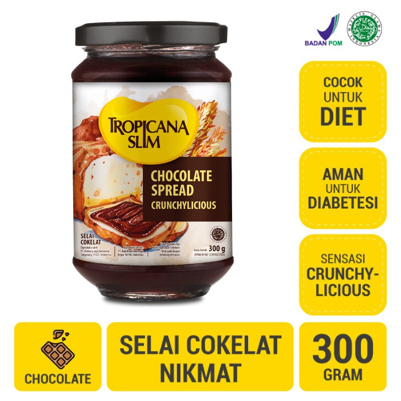 Jual Tropicana Slim Chocolate Spread / Selai Coklat 300Gr Diet Termurah | Shopee Indonesia