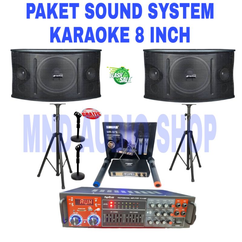 Jual paket sound system karaoke 8 inch targa murah meriah Shopee