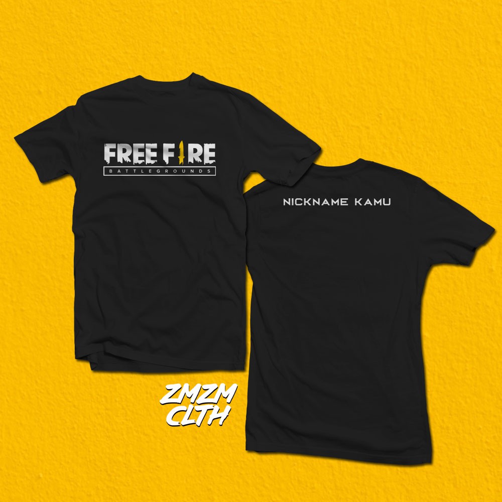 KAOS FREEFIRE FF CUSTOM NAMA SABLON Shopee Indonesia