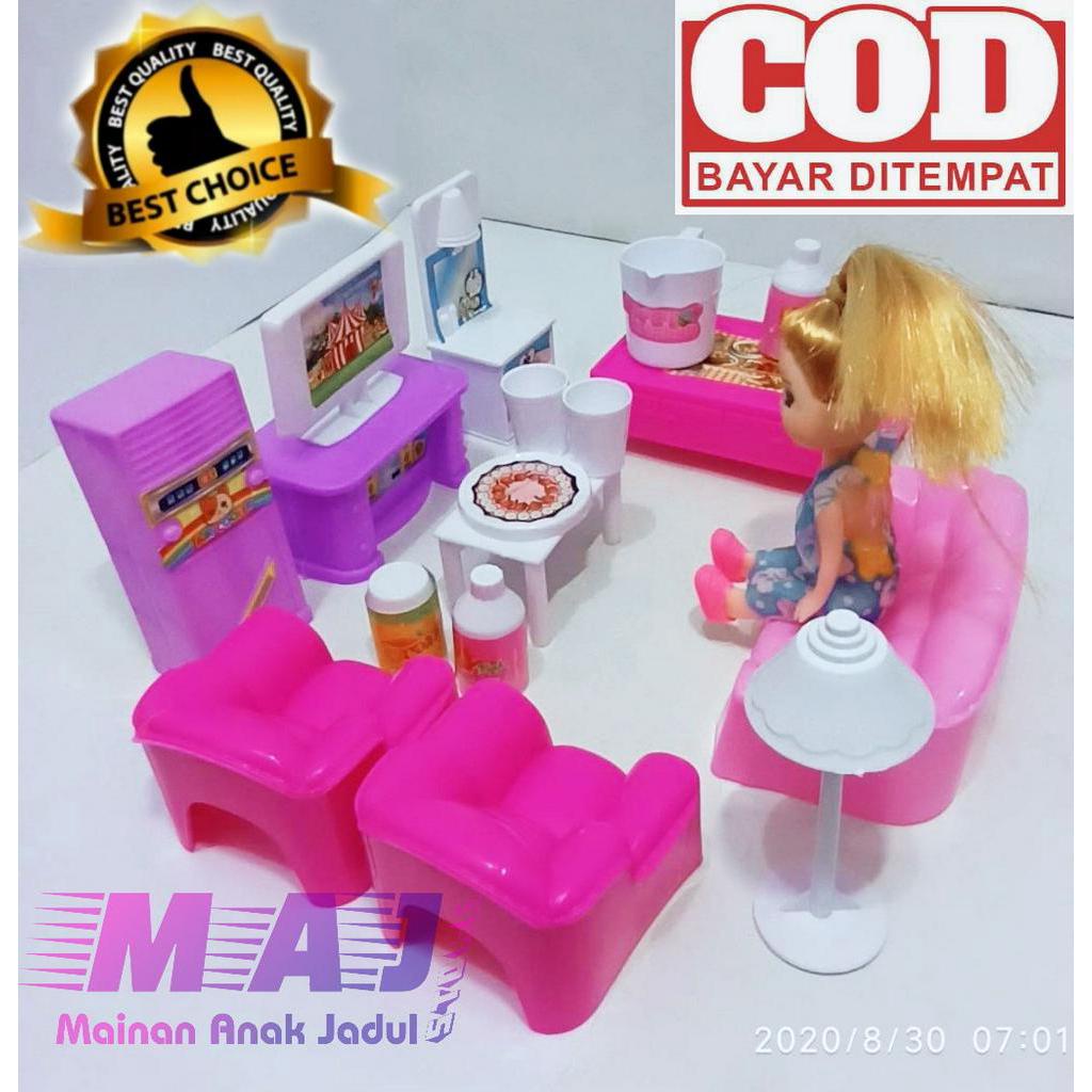 Jual Mainan Anak Perempuan Boneka Furniture Sofa Meja Dan Tv / Maenan Anak Perempuan | Shopee Indonesia