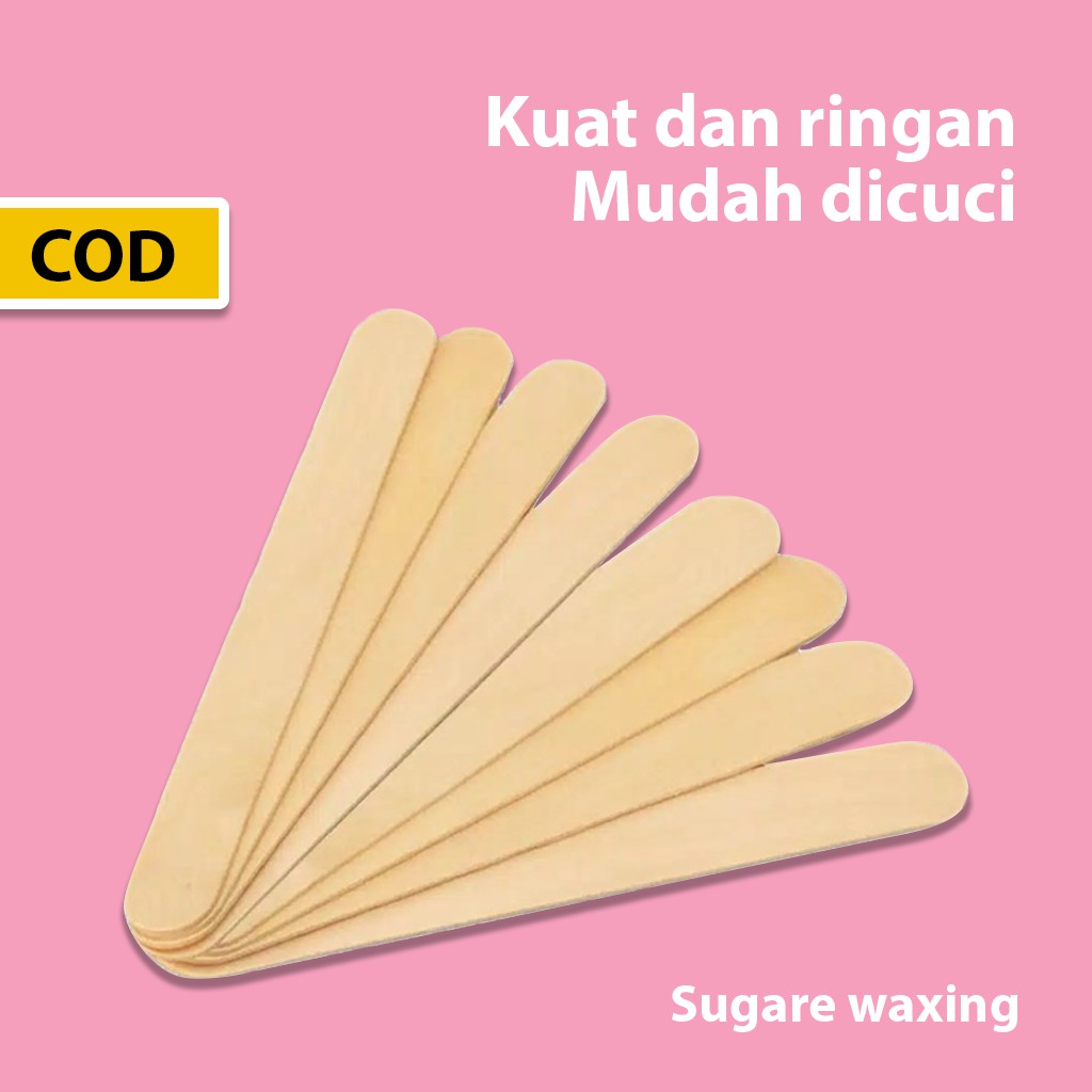 stick spatula kayu untuk waxing wax perawatan kecantikan penghilang